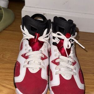 Nike Red and White Sneakers Classic Design